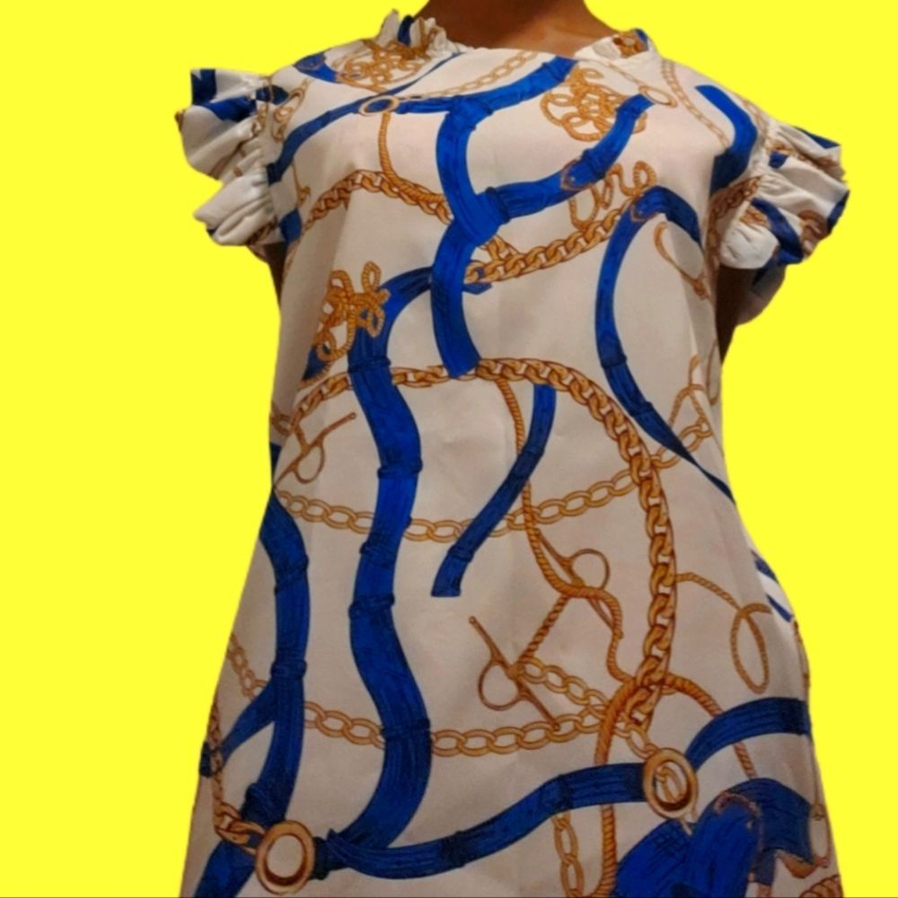 Blue and White CBR Blouse